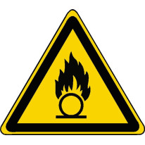 Panneau danger substances comburantes ISO 7010 - W