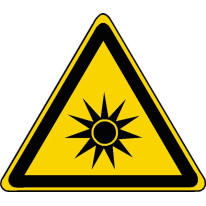 Panneau danger rayonnement optique ISO 7010 - W027