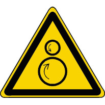 Panneau danger rouleaux contrarotatifs ISO 7010 -