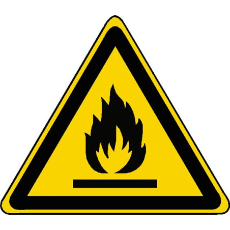 Panneau danger matiéres inflammables ISO 7010 - W0