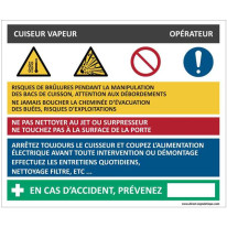Fiche sécurité cuiseur à vapeur - H 200 x L 240 mm