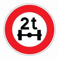 Panneau ´Limitation de poids par essieu´ - R29