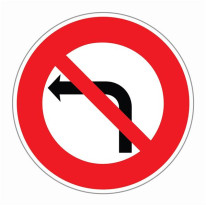 Panneau ´Interdiction de tourner à gauche´ - R17