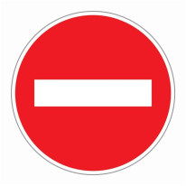 Sticker pour Sol Sens Interdit Ø  500 mm - PIC 229