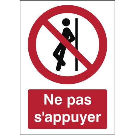 Signalisation Ne pas s´appuyer - P041F
