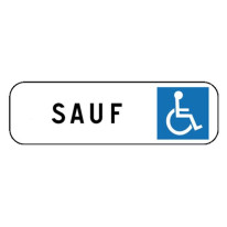 Panonceau stationnement handicapé M6h pour place h