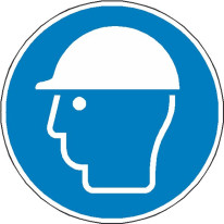Panneau casque de protection obligatoire ISO 7010