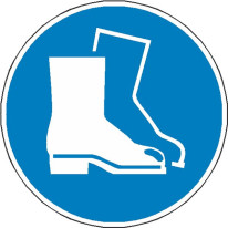 Panneau chaussures de sécurité obligatoire ISO 701