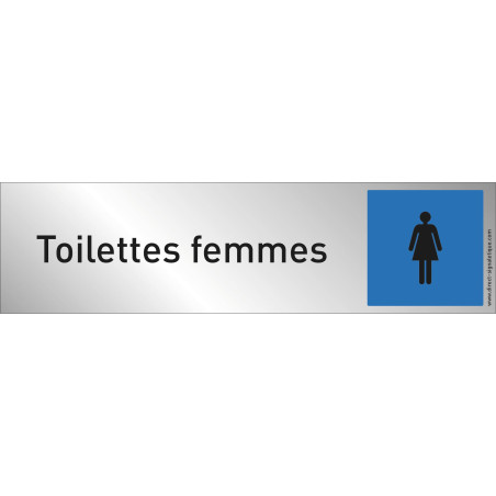 Plaque plexi couleur ´Toilettes femmes´