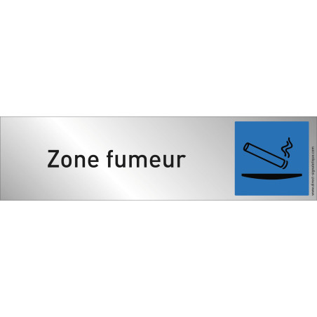 Plaque plexi couleur ´Zone fumeur´