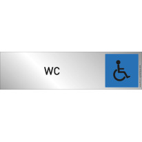 Plaque plexi couleur ´WC handicapés´