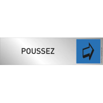 Plaque plexi couleur ´Poussez´