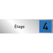 Plaque plexi couleur 4ème Etage