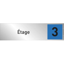 Plaque plexi couleur 3ème Etage