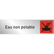 Plaque plexi couleur ´Eau non potable´