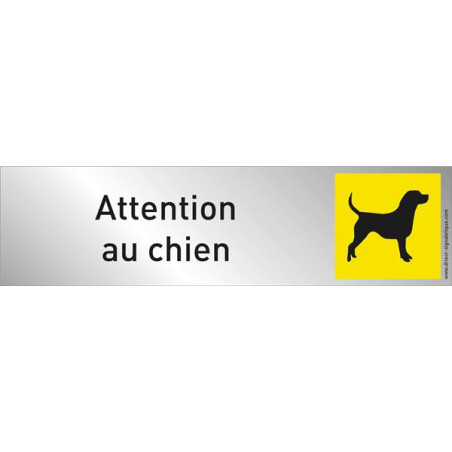 Plaque plexi couleur ´Attention au chien´