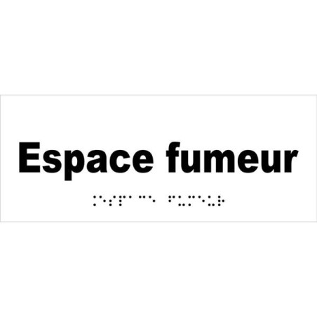 Plaque de porte Texte relief - Espace fumeur