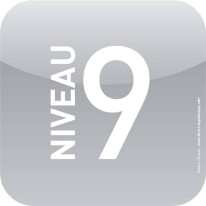 Plaque d´étage - Niveau 9 - Icone® Gris souris 120