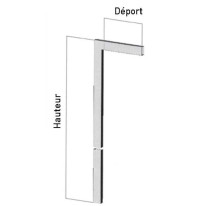 Potence rectangulaire 40 x 80 mm