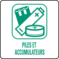 Panneaux déchetterie - Batteries / Piles