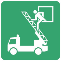 panneau fenêtre de secours  ISO 7010- E017