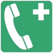 Panneau téléphone d´urgence ISO 7010 - E004