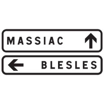 Panneau de présignalisation courante des carrefour