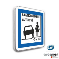 Panneau Stationnement Autorisé sur Trottoir - CE5