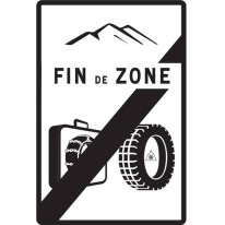 Panneau B59 sortie de zone d´obligation d´équipeme