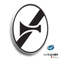 Panneau fin d´interdiction de klaxonner - B35