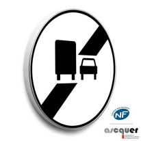 Panneau fin d´interdiction de dépasser - B34a