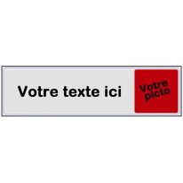 Plaque plexi couleur avec texte et picto personnal