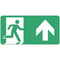 Panneau Evacuation sortie vers le haut ISO 7010 -