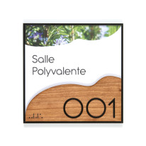 Signalétique de porte modulable avec partie fixe n