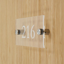 Numéro de porte H 75 x L 150 mm - Gamme Clear