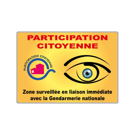 Panneau Participation citoyenne en liaison avec la