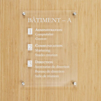 Plaque repère de niveau H 400 x L 300 mm - Gamme C