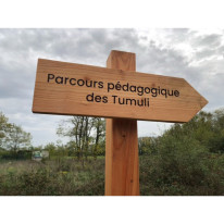 Flèche directionnelle bois