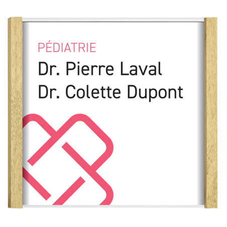 Plaque de porte bois à personnaliser - Direct Signalétique