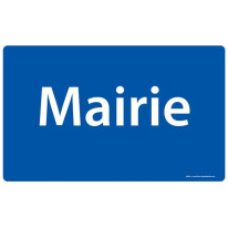 Panneau Mairie - Fond bleu - H 250 x L 400 mm
