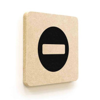 Plaque de porte carrée Picto Privé en Bois médium