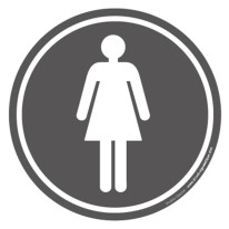 Autocollant Toilettes Femmes Gris - Direct Signalétique