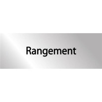 Plaque en alu gravé Rangement - H 70 x L 200 mm -
