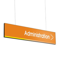Panneau suspendu double face Slide Noir - Dimensio