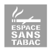 Pochoir Espace sans tabac - Direct signalétique