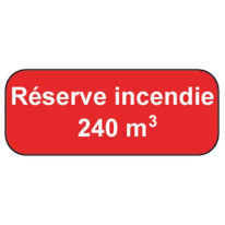 Panneau réserve d´eau incendie 240m3