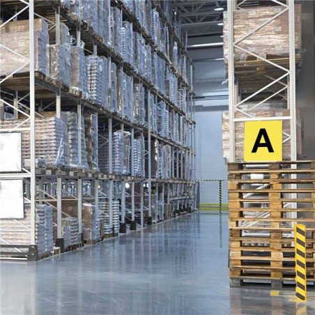 Panneau d´allées à visser pour entrepôts - Lettres