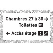 Panneau mural directionnel - 250 x 400 mm - PVC de