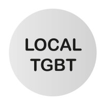 Plaque de porte aluminium brossé Texte Local TGBT
