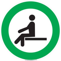 Autocollant Autorisation de s´asseoir